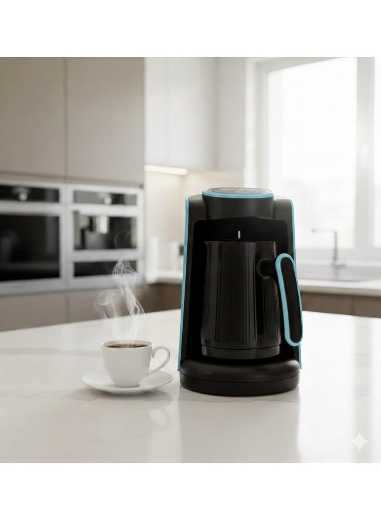 مارادو ماكينة صنع القهوة التركية مارادو MA-1688 بقدرة 600 واط، سعة من 1 إلى 5 أكواب، تحضير سريع مع مقبض مقاوم للحرارة، لون ازرق - Image 1